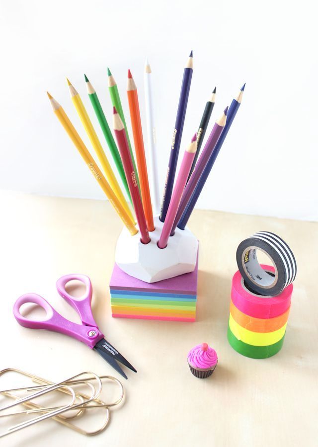 \"Colored-Pencil-Holder-Office-Supplies-Desk\"